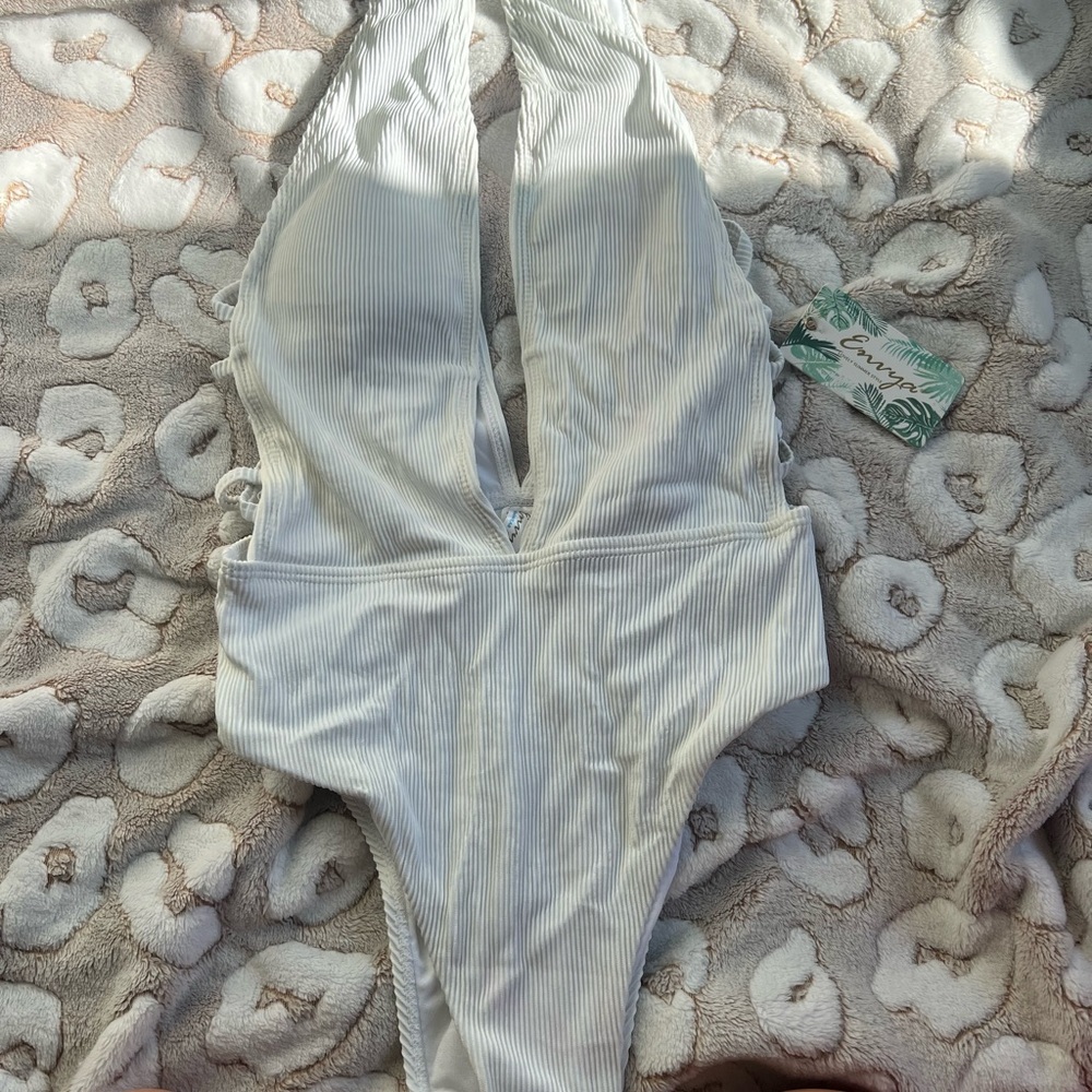 Elegant White One-Piece Swimsuit